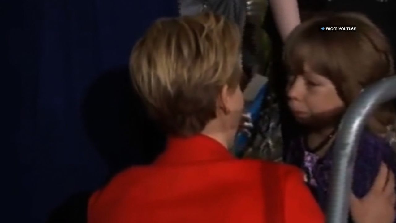 When walking the red carpet at a "Hunger Games: Catching Fire" premiere in the UK, Lawrence stepped off to the side to comfort a young fan in a wheelchair. Although the video that caught the moment doesn't capture their verbal exchange, Lawrence's gentle and compassionate gestures speak volumes. 