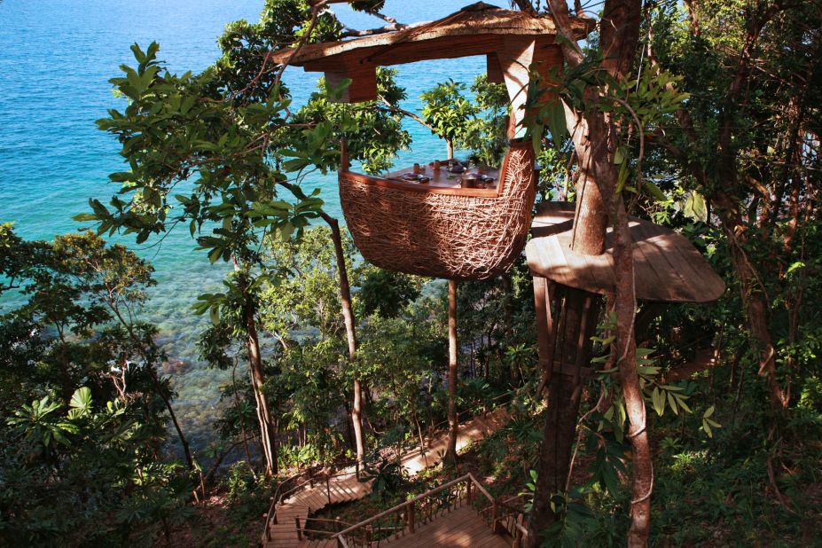 The kids' club at the <strong>Soneva Kiri</strong> in Koh Kood, Thailand, was designed by Dutch eco-architect Olv Bruin, who asked children to design their dream play area and made that come to life. 