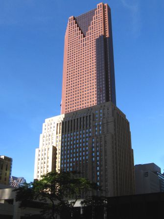 Architect: WZMH Architects.<br />Scotia Plaza is currently Toronto's second-tallest multi-story building after First Canadian Place. It serves as headquarters to Scotiabank.<br />In addition to this modern 68-story building, the same complex also contains the bank's historic main building, which has heritage status, at 44 King Street West.