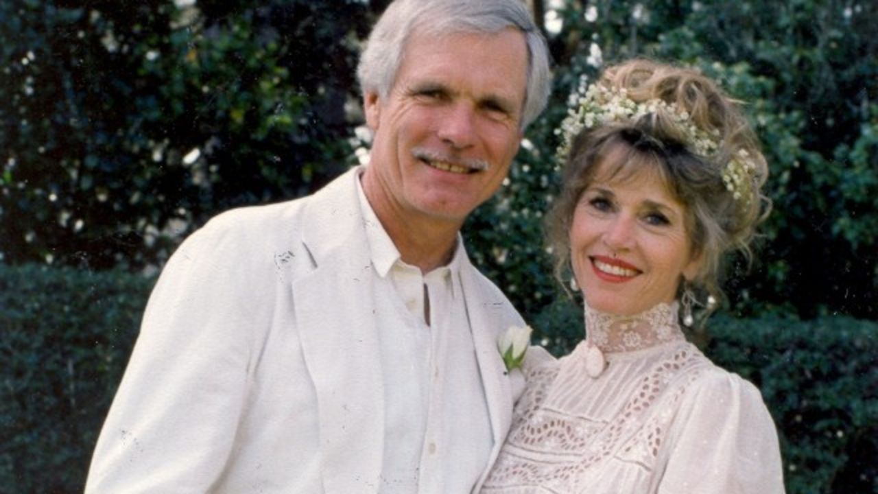 A few years after divorcing his second wife, Turner married actress Jane Fonda in 1991. - (Turner Family Collection)