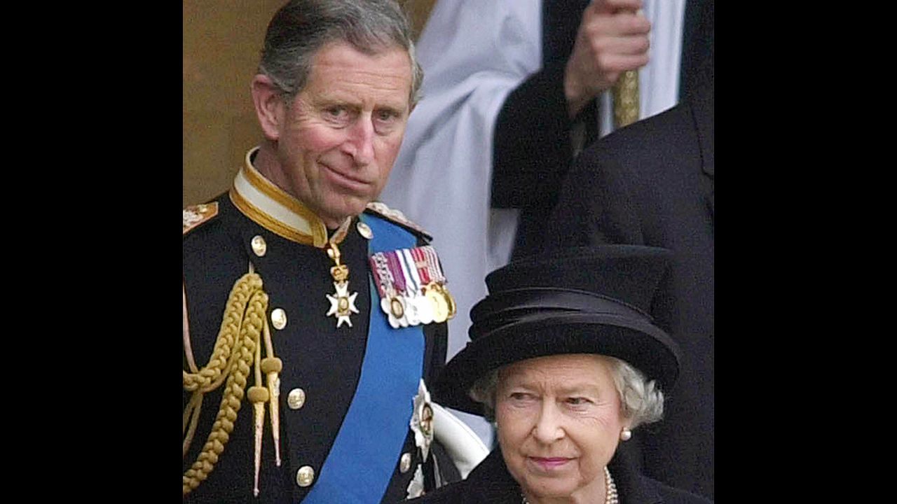 Prince Charles follows his mother, Queen Elizabeth II, as they leave Westminster Hall in April 2002. The Prince of Wales has spent the past six decades living in his mother's shadow as the heir apparent to the throne. In 2013, he became the oldest "monarch-in-waiting" to the throne in almost 300 years. Here's a visual journey of Charles trailing his mother:
