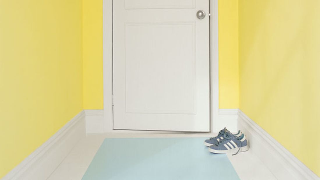 Easy DIY upgrade: Instant hallway makeover. Transform a high-traffic area, like an entranceway, by painting a runner. It's a creative, low-cost alternative to carpeting or refinishing your beat-up wood (or painted wood) floor.