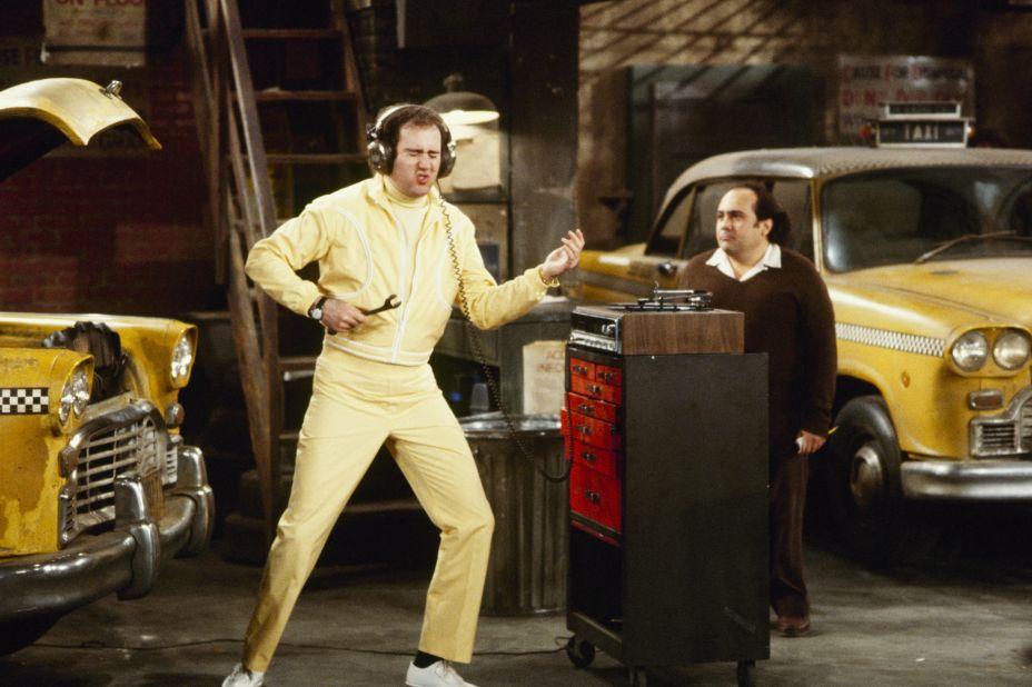 Kaufman with Danny DeVito during the episode "Latka the Playboy" on "Taxi," which aired on May 21, 1981. DeVito in 1999 produced a film about his co-star's life, titled "Man on the Moon," and starring Jim Carrey as Kaufman. 