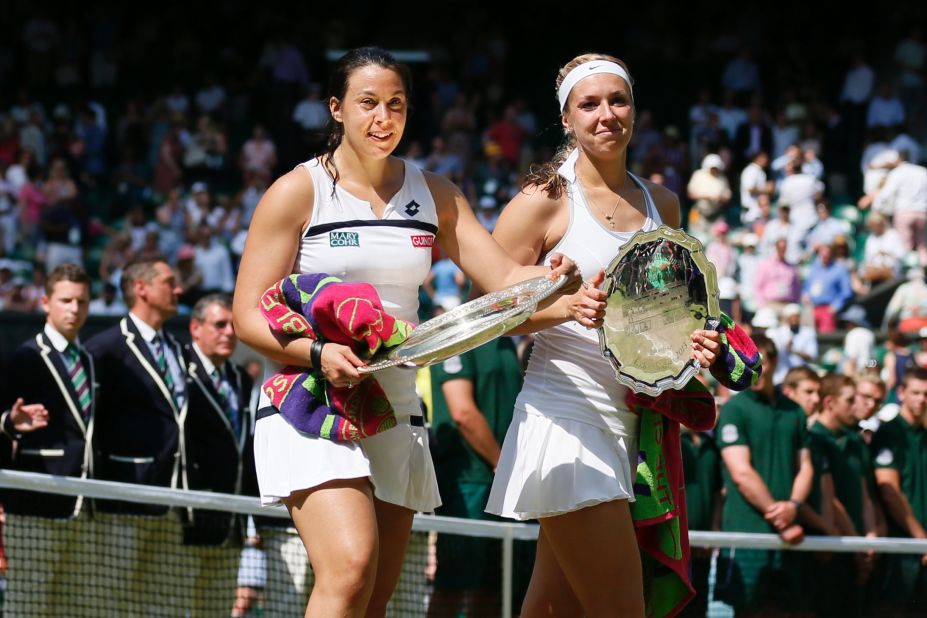 In the 2013 final -- and after taking a nap an hour before it began -- Bartoli beat big-serving German Sabine Lisicki 6-1 6-4.