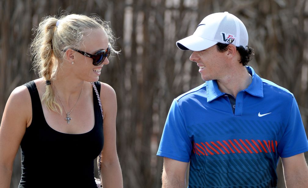 Despite rumors the pair had split, two-time major winner Rory McIlroy and former tennis World No. 1 Caroline Wozniacki were pictured together at the Dubai World Tour Championship. "It was nice," McIlroy was quoted as saying by The Guardian newspaper of Wozniacki's arrival. "She started her preseason a couple of days ago and was on court this morning at seven o'clock. It's good to have her here."