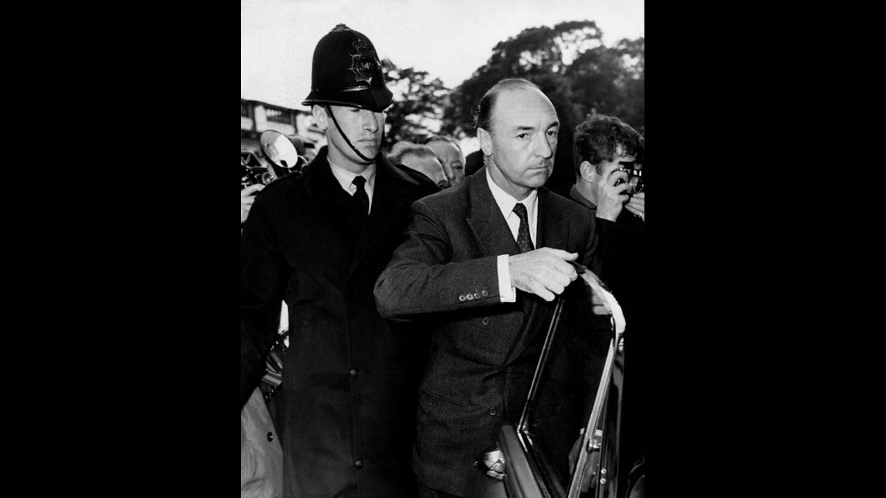 The former British War Minister John Profumo returns to London after 14 days of absence on June 18, 1963. He resigned as British state secretary for war on June 5, after admitting he had lied in denying any "impropriety" with 21-year-old Christine Keeler. Profumo simultaneously resigned his seat in the House of Commons.