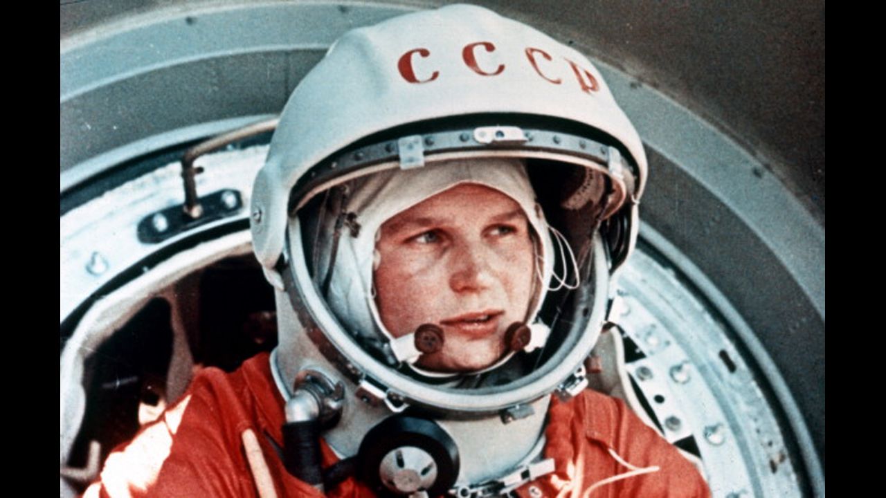 Soviet cosmonaut Valentina Tereshkova, the first woman in space, returns to Earth on June 19, 1963.