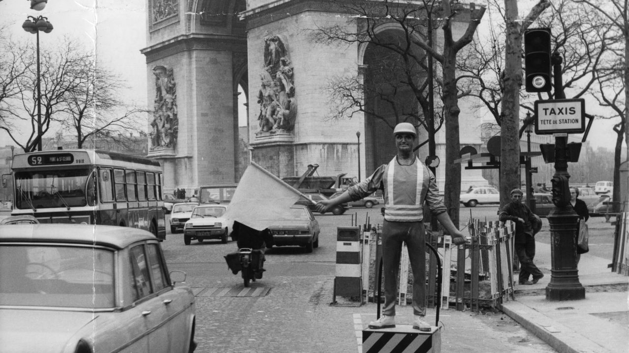 Ah yes, they make fabulous traffic wardens. Mr Sam here was tried out by French road authorities near the Arc de Triomphe in the Seventies, to warn motorists of approaching roadworks. His job was effectively just to hold a flag up for a very, very long time.