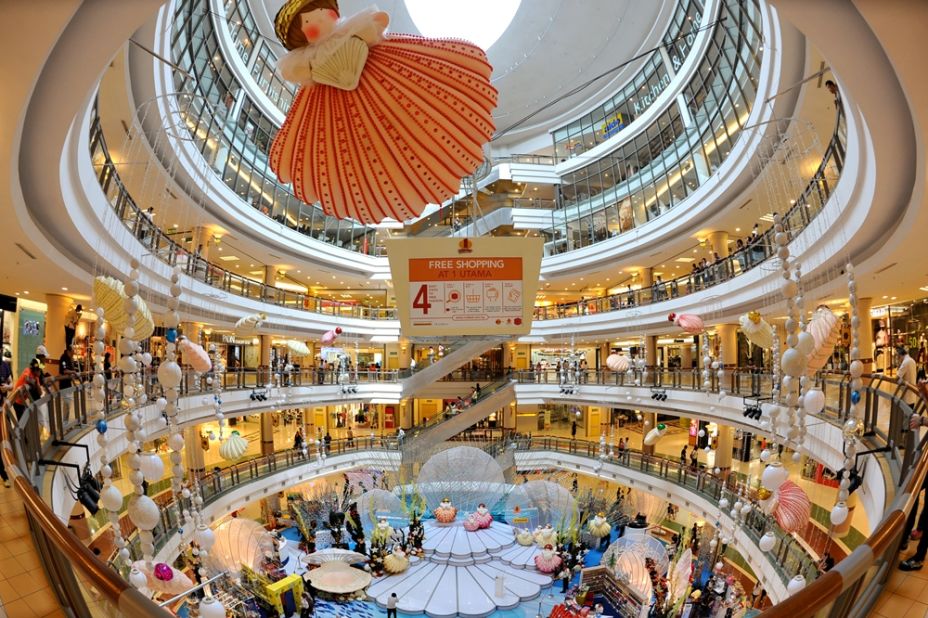 Bigger is better in the mind of Kuala Lumpur shopper's ethics. Three of the world's 10 largest malls are in Kuala Lumpur, and the number one mall Utama has more than 650 shops, Asia's largest indoor rock climbing facility and a massive rooftop garden.