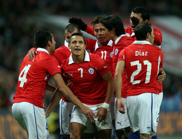 Alexis Sanchez scored both goals for Chile in a 2-0 victory against England at Wembley. And England faces a stiffer test Tuesday when it battles old rival Germany. 