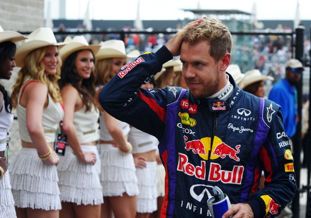 World champion Sebastian Vettel receives the plaudits after setting the fastest time in qualifying for the United States Grand Prix.