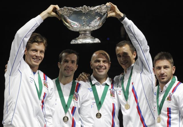 The Czech Republic team get their hands on the historic trophy for the second straight year after beating Serbia 3-2 in the final.