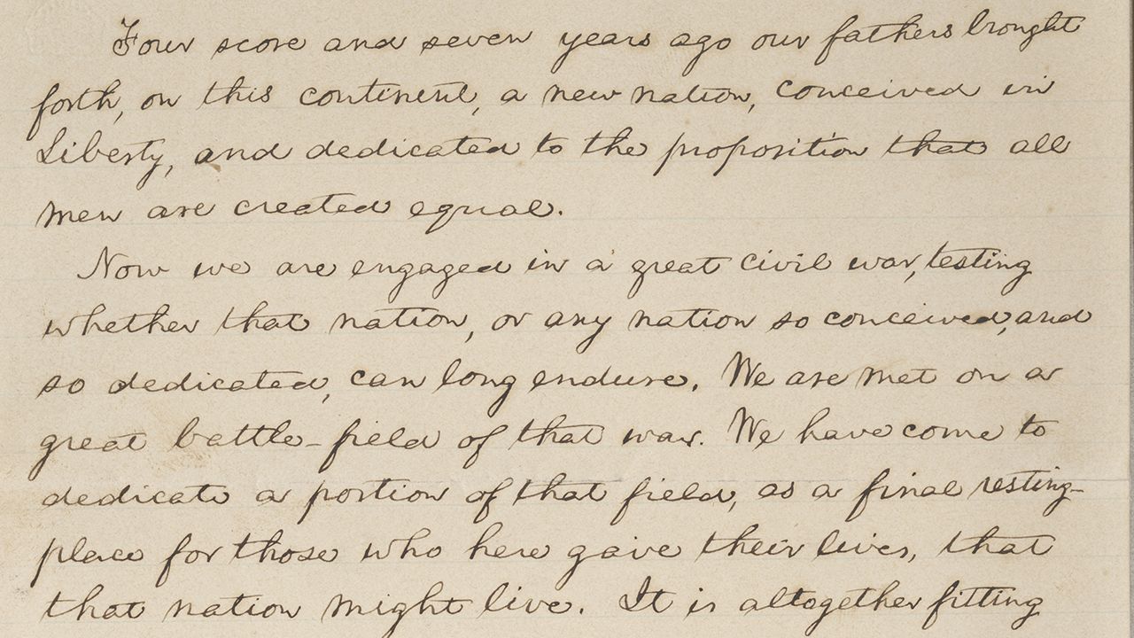 Cornell University has one of five copies of the Gettysburg Address. 