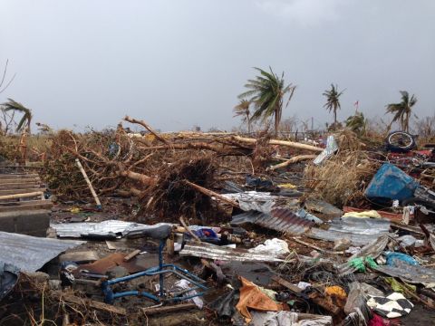 Many people lost everything they owned in the space of a few hours, as this image from Tacloban on November 14 shows.