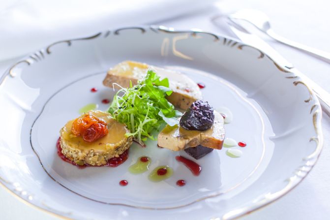 Hungarians are right behind the French in their love for this buttery delicacy. Goose liver pate is best served wrapped in bacon and lightly grilled.