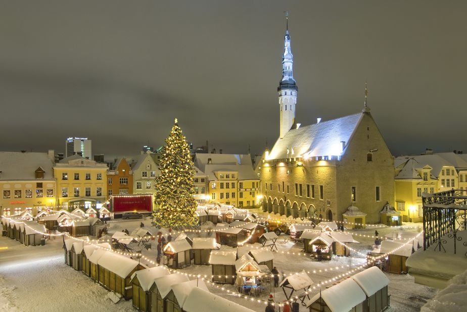 With its narrow streets, medieval buildings and quaint Christmas markets, the city of Tallinn resembles a scene from a Christmas card. The Christmas market in the Town Hall Square is one of Europe's prettiest. <strong>More: </strong><a href="http://travel.cnn.com/europes-8-best-christmas-markets-671646"><strong>8 top Christmas markets in Europe </strong></a>