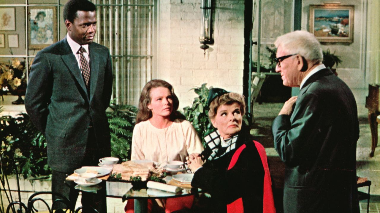Sidney Poitier, Katharine Houghton, Katharine Hepburn, Spencer Tracy in 'Guess Who's Coming to Dinner,' 1967