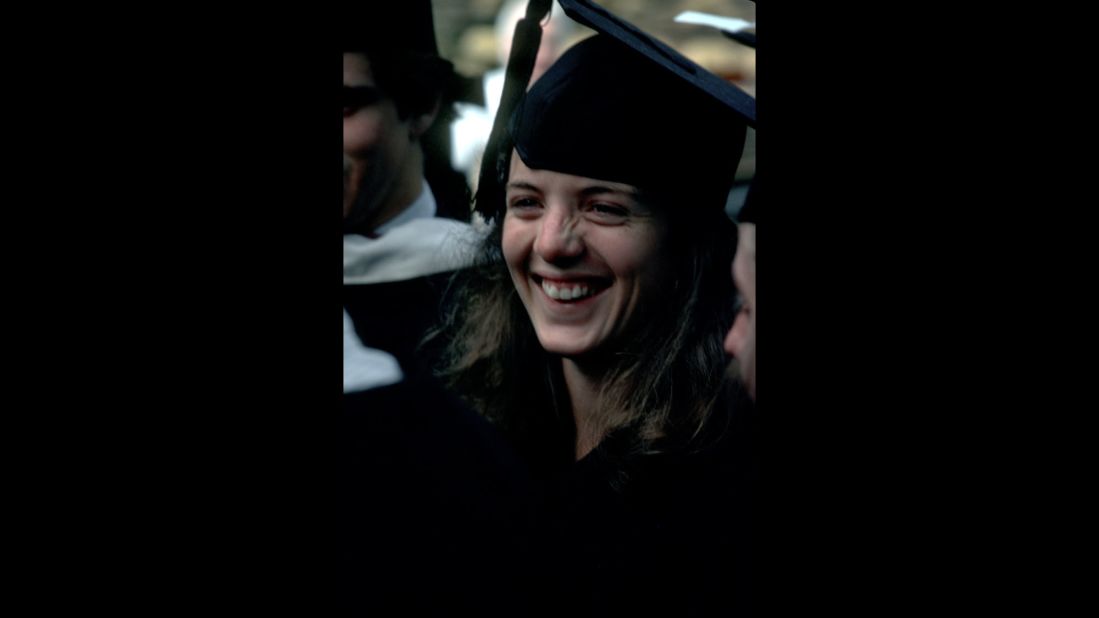 Kennedy attends her graduation ceremony at Harvard University in 1980.