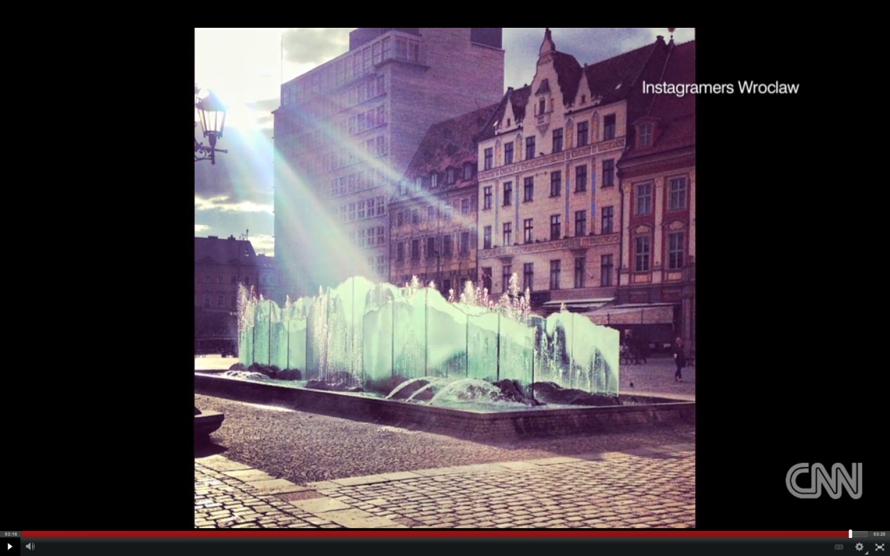 In this Instagram snap the stylish fountains of Wroclaw's Market Square bask in the soft glow of the morning sun.