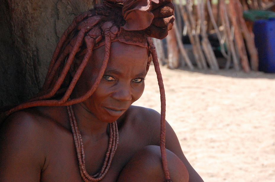 The Himba are Namibia's last pastoralists, with a diet consisting solely of meat. The women clean their skins with ocher.