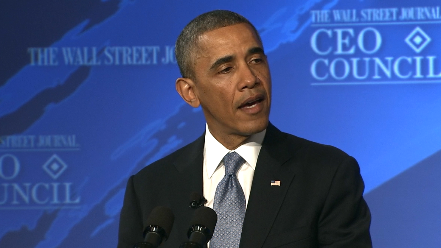 "America is poised for a breakout," President Obama said today at a Wall Street Journal conference. 