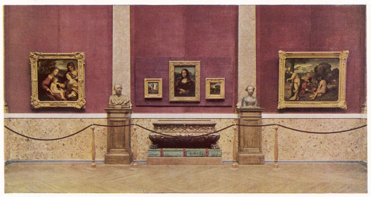 The Mona Lisa appears in the Louvre in 1929. Today, she is the jewel in the museum's crown, helping attract millions of visitors each year.