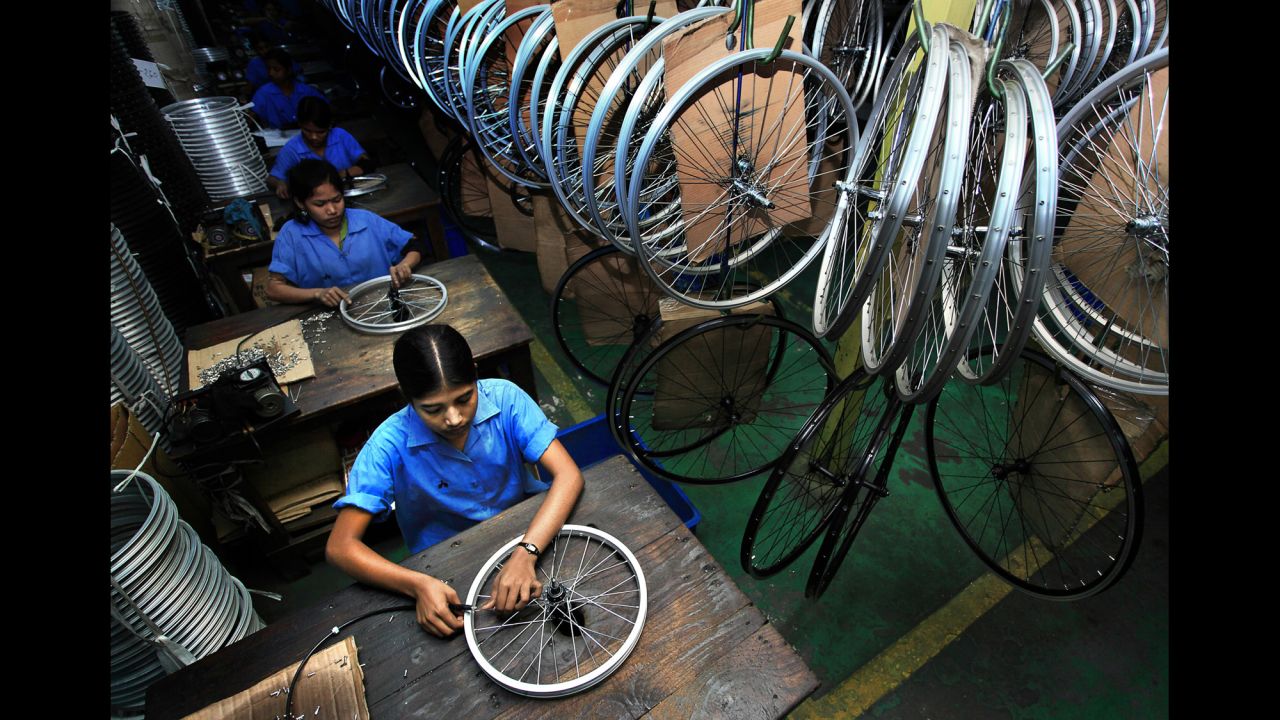 Women's involvement in cycle making and other industries is increasingly important in helping the Bangladeshi economy.