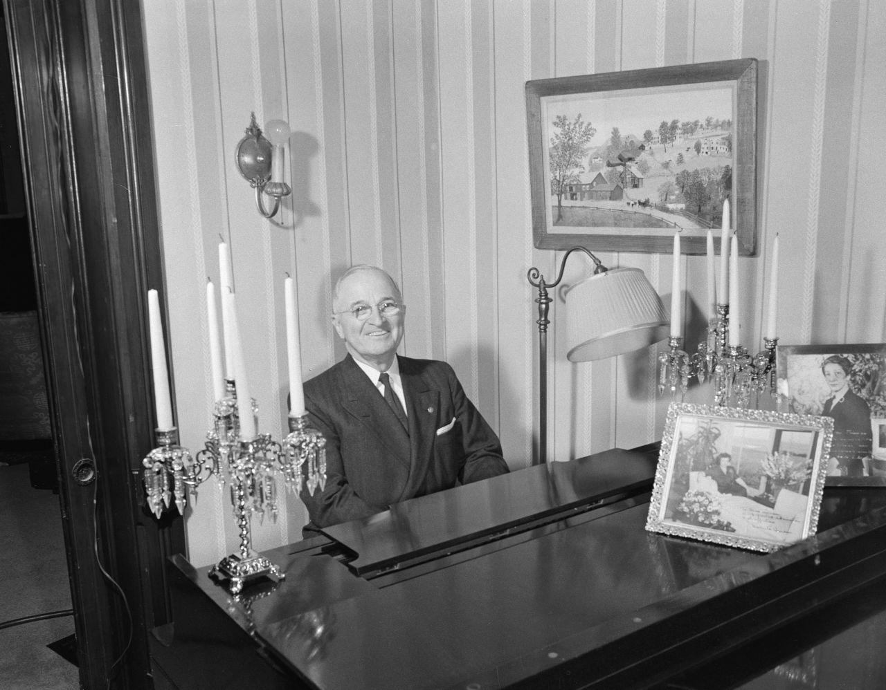 Harry S. Truman always loved to play the piano. His mother <a href="http://www.trumanlibrary.org/kids/piano.htm" target="_blank" target="_blank">was his first piano teacher.</a>