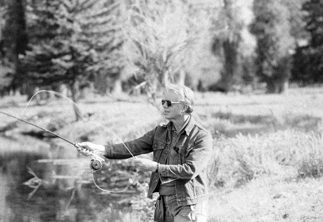 Jimmy Carter and his wife, Rosalynn, began <a href="index.php?page=&url=http%3A%2F%2Fwww.nytimes.com%2F1991%2F05%2F04%2Fsports%2Foutdoors-in-fly-fishing-carter-s-record-can-t-be-assailed.html" target="_blank" target="_blank">fly fishing</a> in Georgia in the early 1970s. Here, the 39th President fishes in Wyoming in 1978.