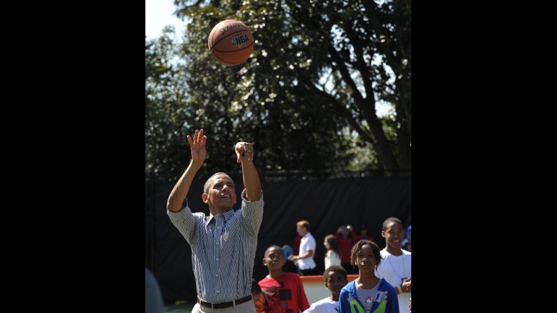 Barack Obama, the 44th president, is known to <a >enjoy exercising</a> -- so much so that he has released several <a >workout music playlists</a> over the years. What's his favorite athletic activity? <a  target="_blank" target="_blank">Basketball</a>, in addition to regularly playing golf.