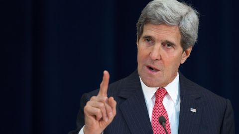 US Secretary of State John Kerry speaks on November 20, 2013.
