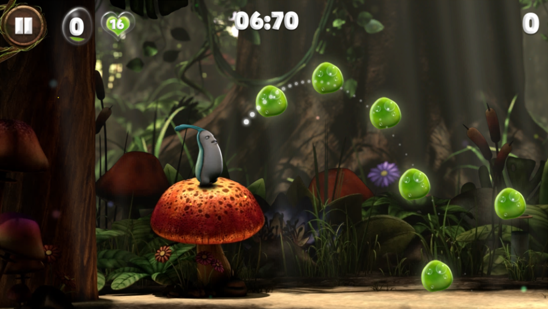In Snailboy you play as a snail whose shell has been stolen by the evil Shadow Gang. The player has to jump and slide across 40 levels to get the shell back. 