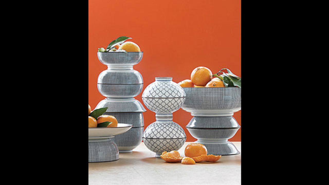 Wilt-proof: Use ceramics for a centerpiece with staying power.