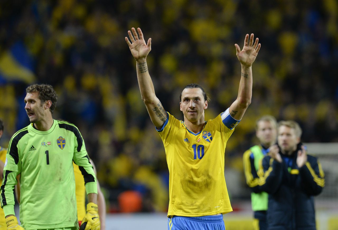 Sweden's forward Zlatan Ibrahimovic will have to watch the tournament at home -- that's if he's even interested. He told reporters: "A World Cup without me is nothing to watch so it is not worthwhile to wait for the World Cup." <br />