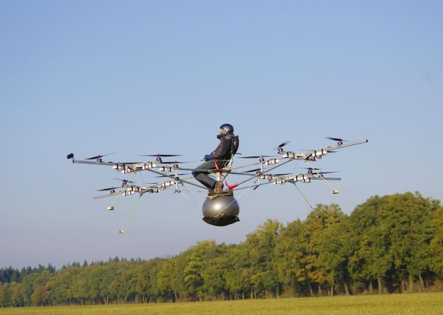 The brainchild of German company e-volo, the sleek Volocopter is a long way from e-volo's prototype -- the Multicopter -- pictured here in 2011. 