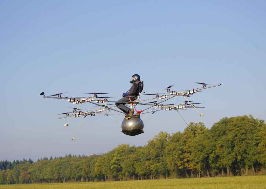 The brainchild of German company e-volo, the sleek Volocopter is a long way from e-volo's prototype -- the Multicopter -- pictured here in 2011. 