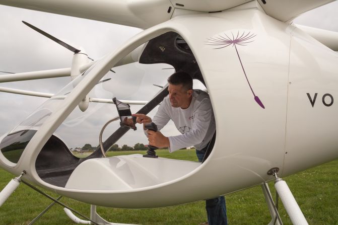 "If you let the joystick go, the Volocopter will just hover in the current position, so there's nothing the pilot has to do," said e-volo co-chief executive Stephan Wolf. "But if you do that in another helicopter it will crash immediately."