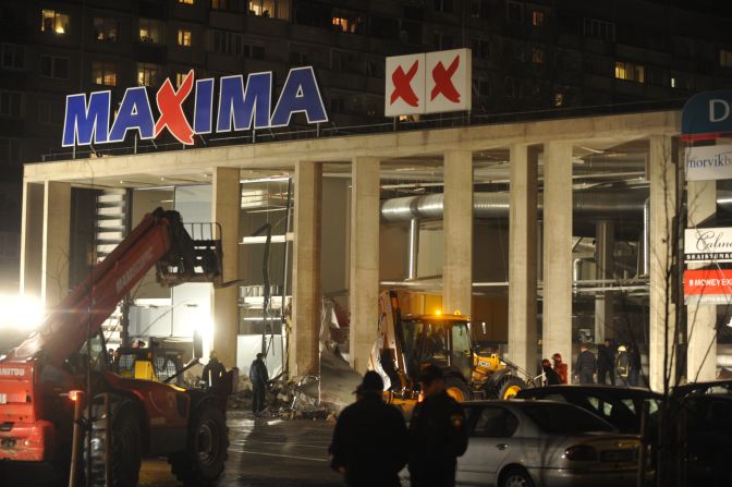 Rescuers hunt for survivors after the collapse.