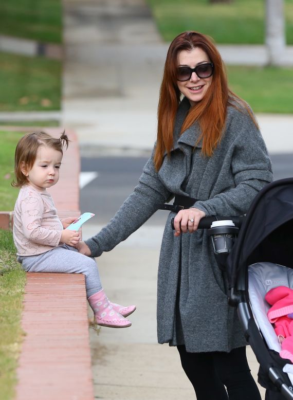 Alyson Hannigan takes her daughter Keeva for a walk on November 20.