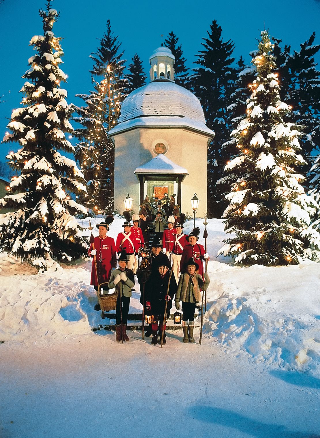 Christmas carol "Silent Night" was first performed outside a small chapel juts outside Salzburg.