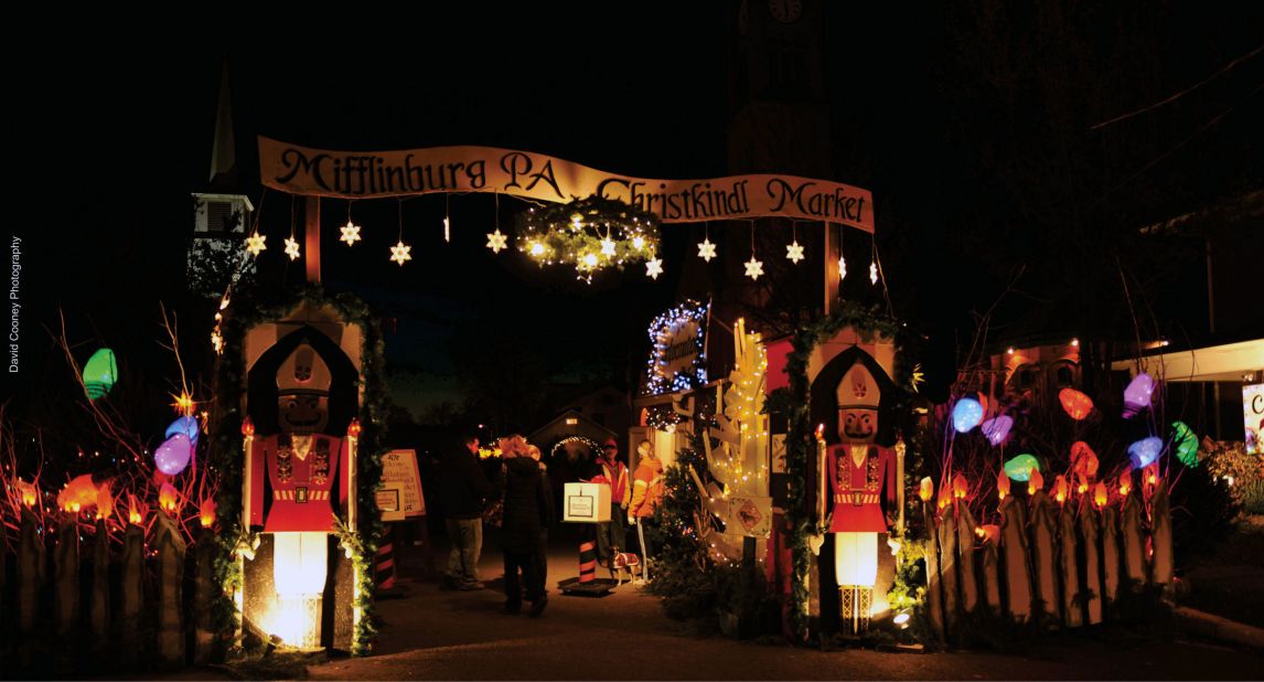 With a population of less than 4,000, the central Pennsylvania town of Mifflinburg is one of the smallest to mount its own authentic Christmas market.