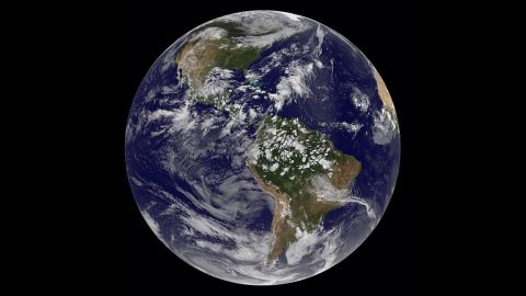Earth on September 7, as seen by the Geostationary Operational Environmental Satellites, which looks out for atmospheric 