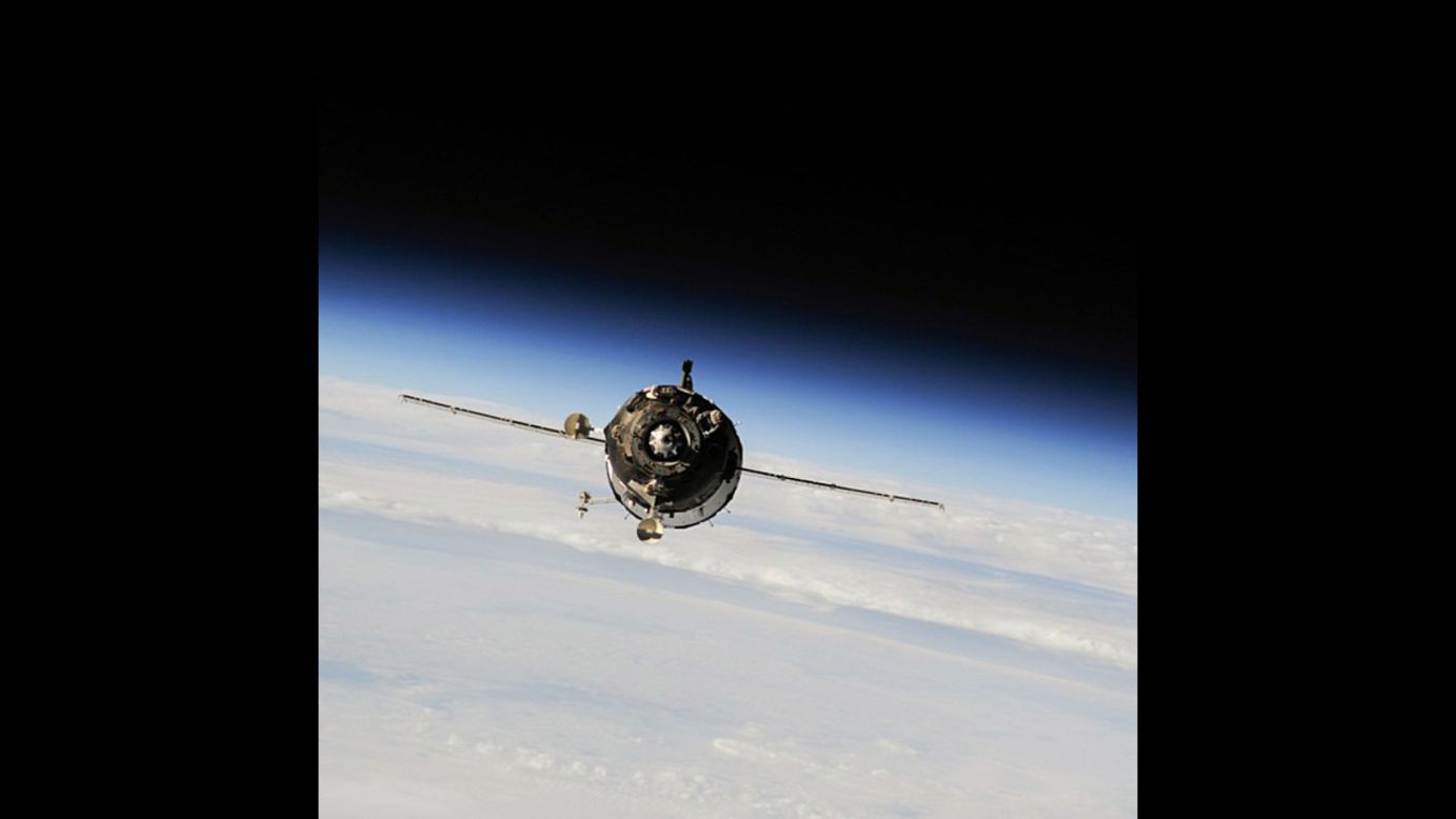 A Soyuz spacecraft carrying new International Space Station residents Oleg Kotov, Mike Hopkins and Sergey Ryazanskiy arrives at the space station in September. 