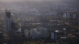 LONDON, ENGLAND - NOVEMBER 22: Sunshine breaks through a cloudy sky over the boroughs of Southwark and Lambeth on November 22, 2013 in London, England. British police have reported that three women who have allegedly been held for 30 years as slaves in a house in the Lambeth area of south London have been freed. A couple, both aged 67, who were detained yesterday have been freed on bail. (Photo by Peter Macdiarmid/Getty Images)