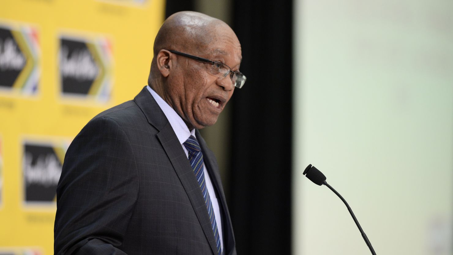 South African President Jacob Zuma in Johannesburg on October 14, 2013.