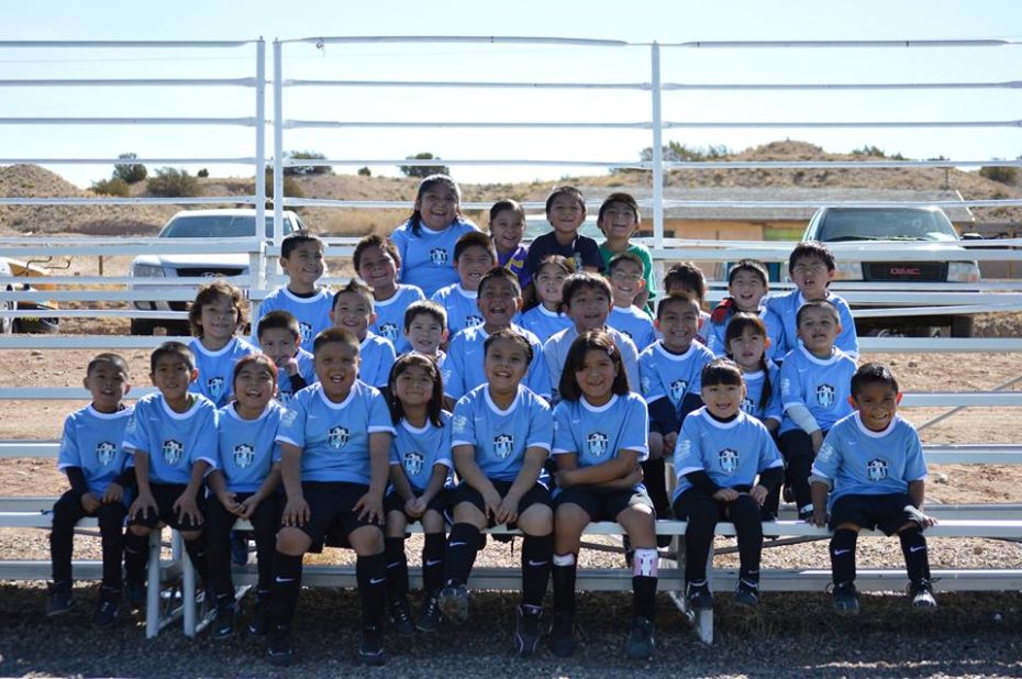 Youngsters attending Begay's foundation are keen participants in soccer programs.