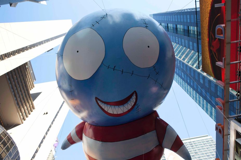<strong>B. Boy (2011):</strong> B, designed by film director Tim Burton, floats in 2011. 