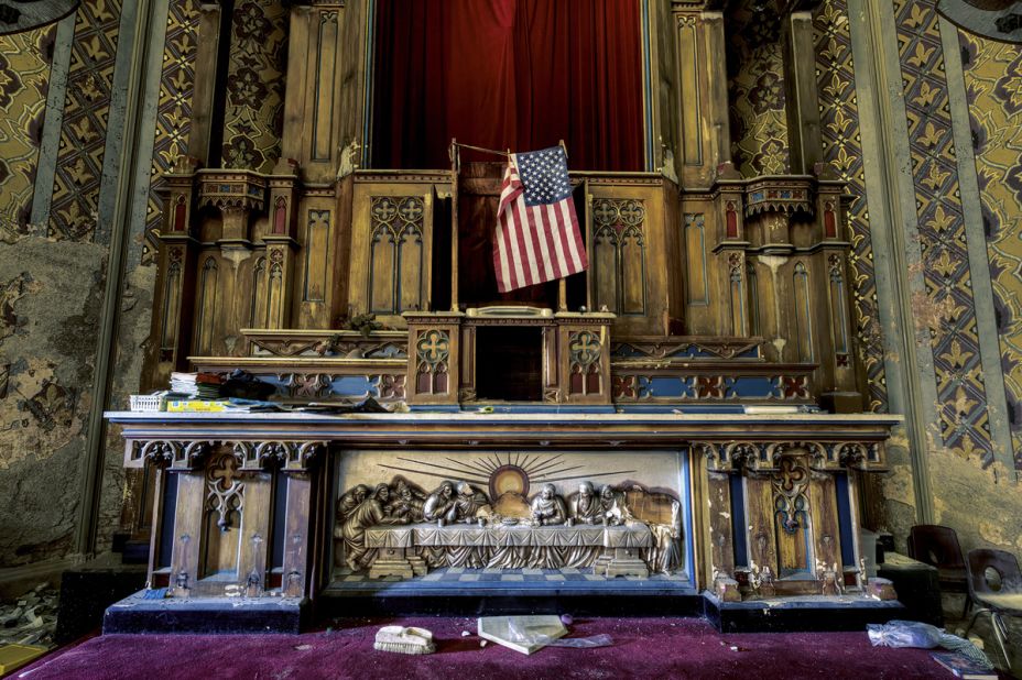 The cover photo for "States of Decay," a photo book by Daniel Barter and Daniel Marbaix, was shot in a cathedral in Pennsylvania during their photographic exploration of the northeastern United States.