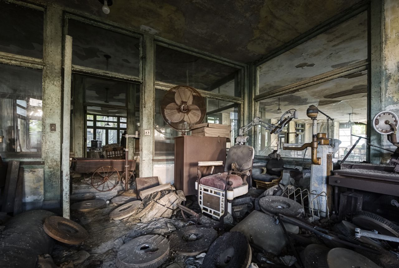 Each room and hall of this defunct sanitarium in New York was ripe for exploration, the photographers say.