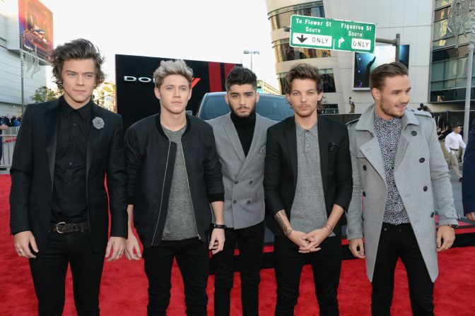 Harry Styles, Niall Horan, Zayn Malik, Louis Tomlinson and Liam Payne of One Direction